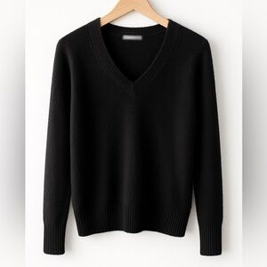 Vince 100% Cashmere V-Neck Sweater Black SZ XS